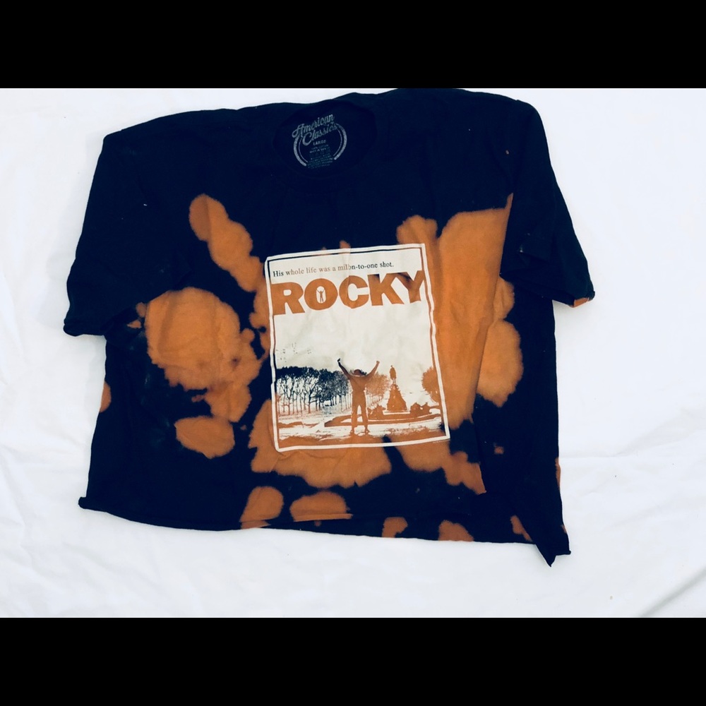Black destroyed American Classics crop top
